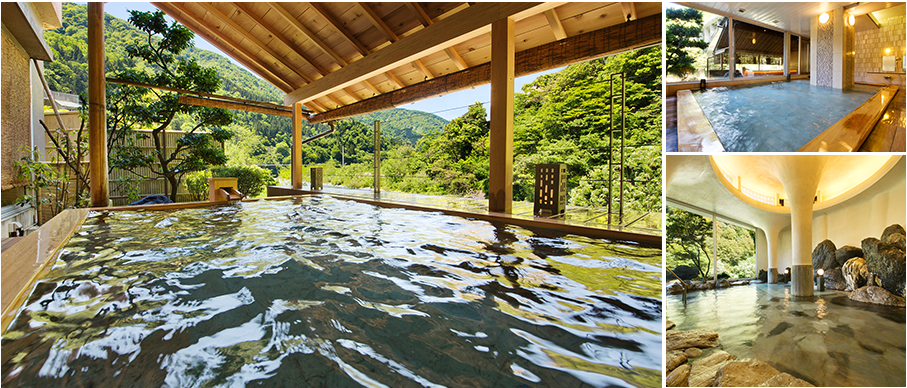 温泉 露天風呂 岩風呂